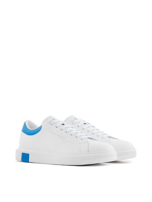 ARMANI EXCHANGE ACTION Leather sneakers op.white+blue - Men’s shoes
