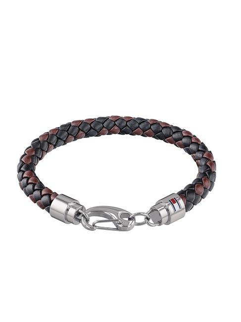 TOMMY HILFIGER CASUAL CORE Braided leather bracelet brown - Men's Bracelets