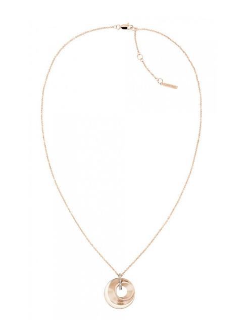 CALVIN KLEIN SCULPTURAL Necklace with circles and zircons gold - Necklaces