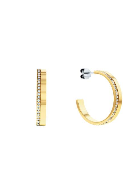 CALVIN KLEIN TIMELESS Hoop earrings with zircons gold - Earrings