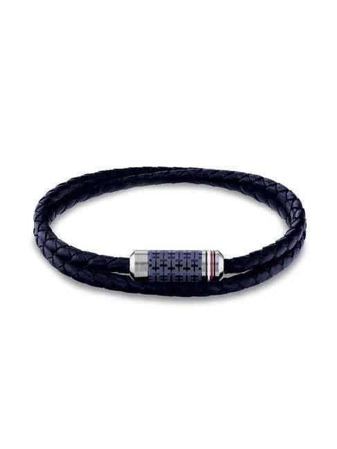 TOMMY HILFIGER TD WRAP BRAIDED Braided leather bracelet blue - Men's Bracelets