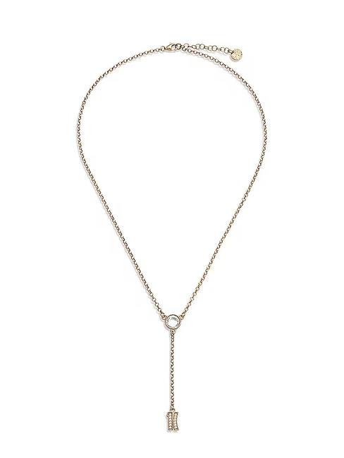 ALVIERO MARTINI PRIMA CLASSE BROADWAY Necklace with logo charm and zircons gold - Necklaces