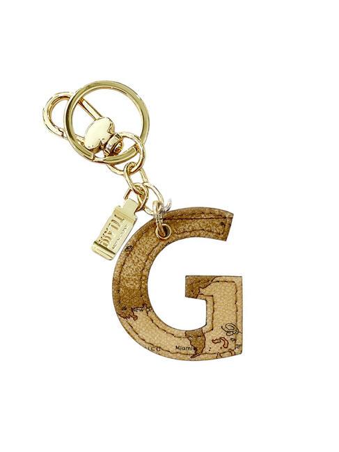 ALVIERO MARTINI PRIMA CLASSE GEO CLASSIC Letter G key ring NATURAL - Key holders