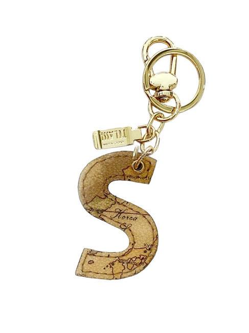 ALVIERO MARTINI PRIMA CLASSE GEO CLASSIC Letter S key ring NATURAL - Key holders