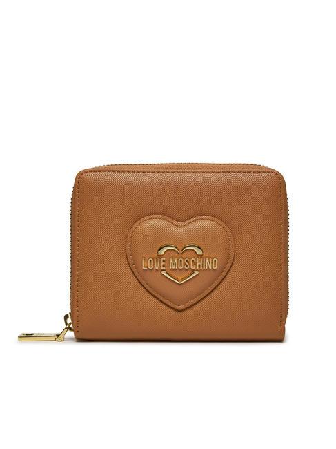 LOVE MOSCHINO BOLD HEART Medium zip around wallet cookie - Women’s Wallets