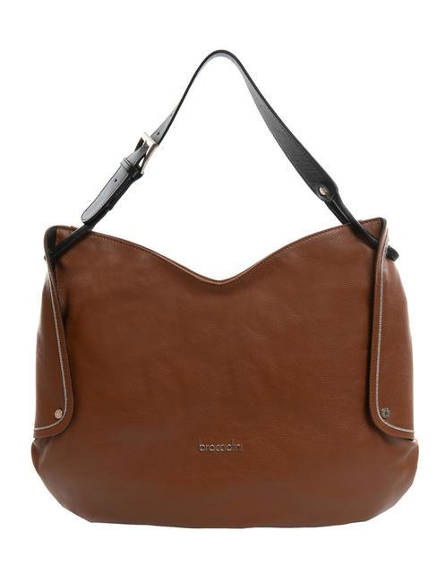 BRACCIALINI NAOMI Hammered leather bag brown - Women’s Bags