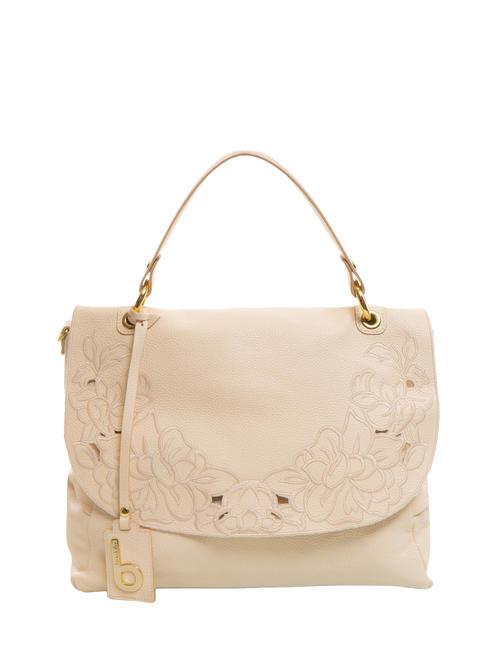 BRACCIALINI SOFIA Leather briefcase bag with shoulder strap face powder - Women’s Bags