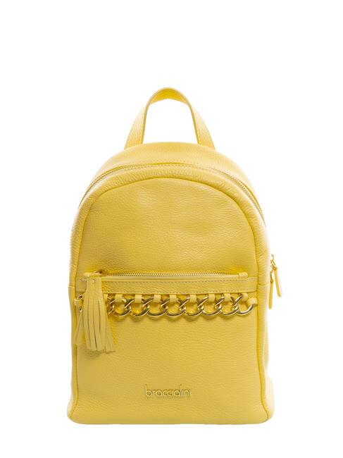 BRACCIALINI NORA  Leather backpack yellow - Women’s Bags