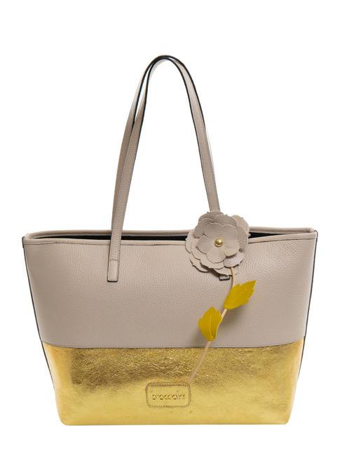 BRACCIALINI SARA Leather shopping bag powder/gold - Women’s Bags