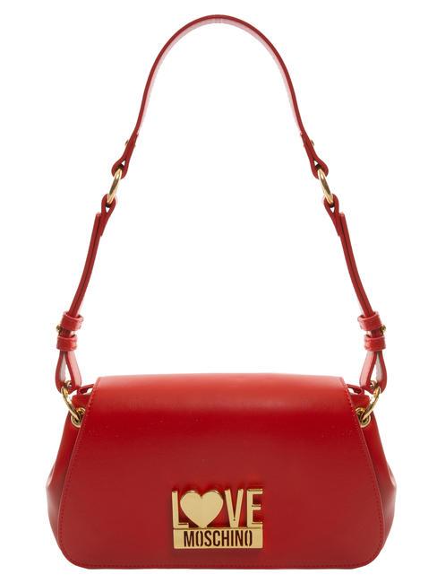LOVE MOSCHINO GOLD LOGO Shoulder/cross body bag red - Women’s Bags
