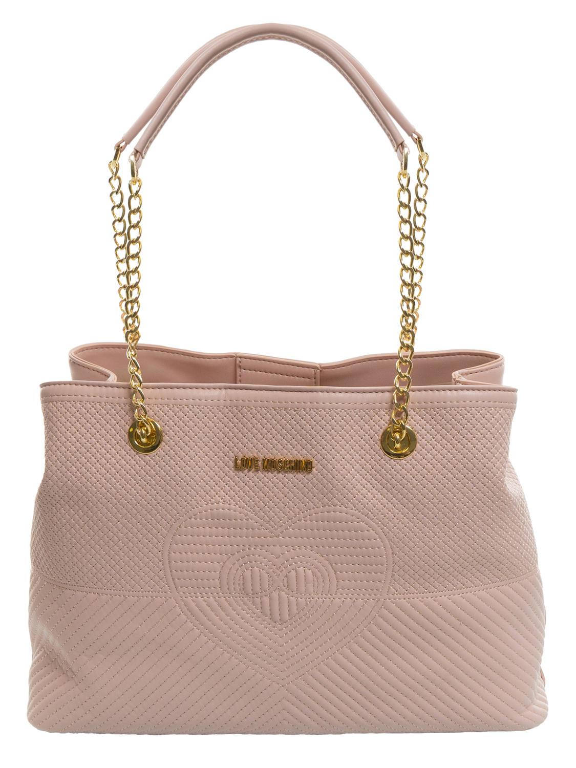 LOVE MOSCHINO QUILTED Shoulder bag with chain handle