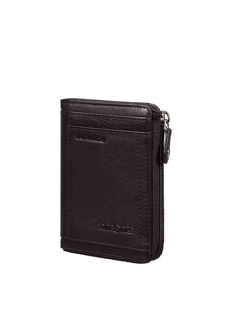 SAMSONITE ATTACK 2 Vertical leather wallet ebo / brown - Men’s Wallets