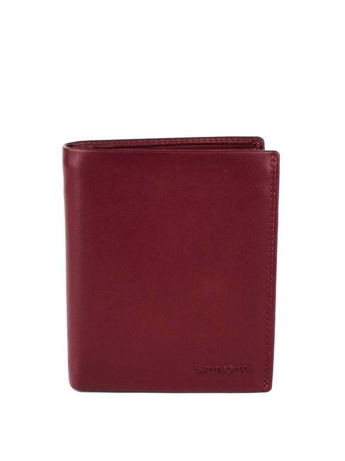 SAMSONITE ATTACK 2 Leather wallet with coin purse DARK BORDEAUX - Men’s Wallets