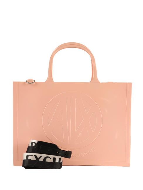 ARMANI EXCHANGE MILKY Rubber handbag with shoulder strap pink - Women’s Bags