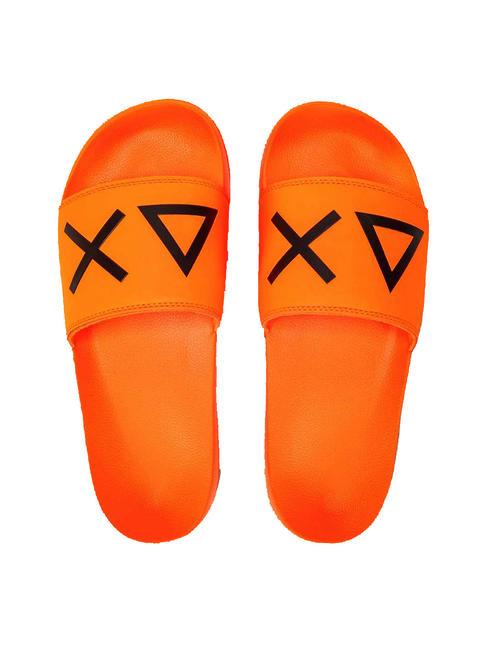 SUN68 SLIPPERS LOGO Slippers fluorescent orange - Men’s shoes