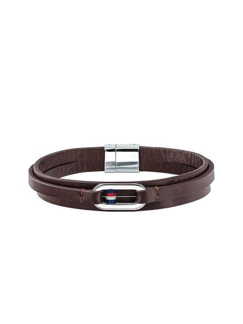 TOMMY HILFIGER CASUAL CORE Leather bracelet brown - Men's Bracelets