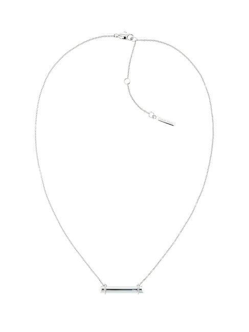 CALVIN KLEIN SCULPTURAL Necklace with logo bar steel - Necklaces