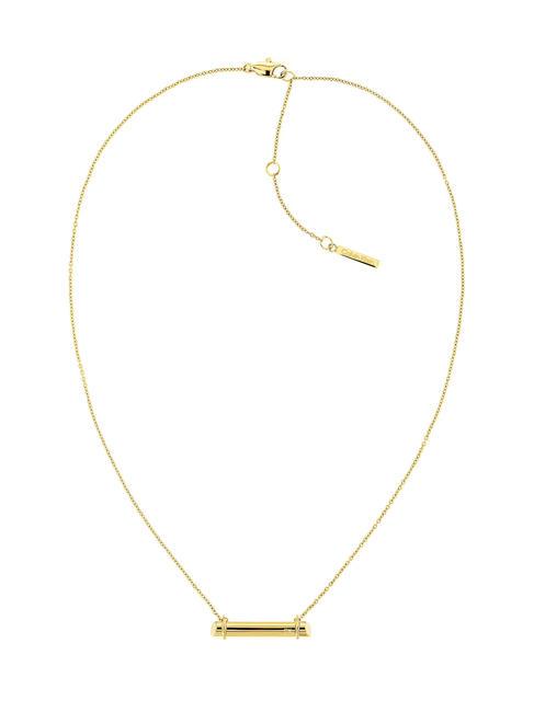 CALVIN KLEIN SCULPTURAL Necklace with logo bar gold - Necklaces