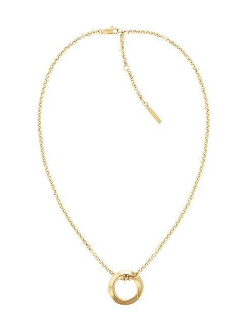 CALVIN KLEIN SCULPTURAL Necklace with ring gold - Necklaces