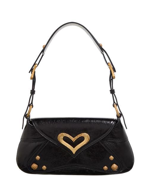 PINKO 520 Shoulder bag in naplack leather black limousine-chocolate gold - Women’s Bags