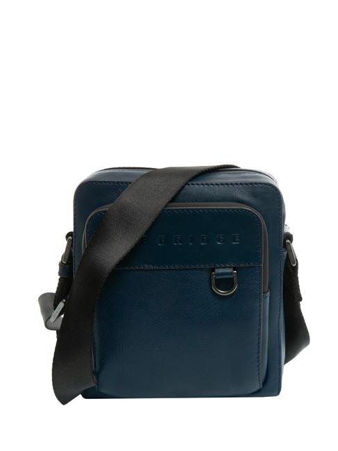 THE BRIDGE DAMIANO  Leather bag deep ocean abb. matte dark ruthenium - Over-the-shoulder Bags for Men