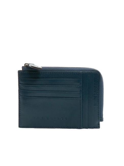 THE BRIDGE DAMIANO  Leather card holder deep ocean abb. matte dark ruthenium - Men’s Wallets