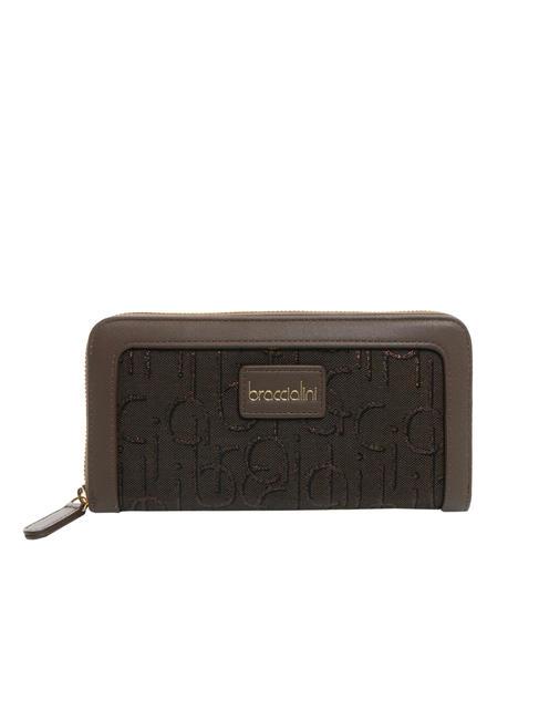 BRACCIALINI FONT Large zip around wallet brown - Women’s Wallets