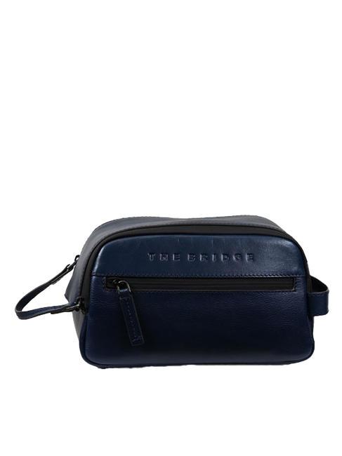 THE BRIDGE DAMIANO Leather beauty deep ocean abb. matte dark ruthenium - Beauty Case