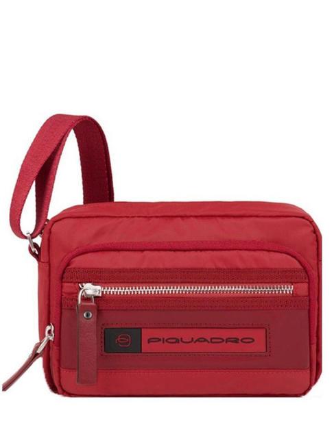 PIQUADRO PQ-BIOS  PQ-BIOS Shoulder strap in regenerated nylon RED - Over-the-shoulder Bags for Men