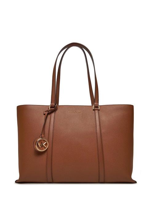 MICHAEL KORS TEMPLE Shoulder leather tote bag luggage - Women’s Bags