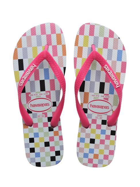 HAVAIANAS TOP CHECK Flip flops ice grey/pink - Unisex shoes
