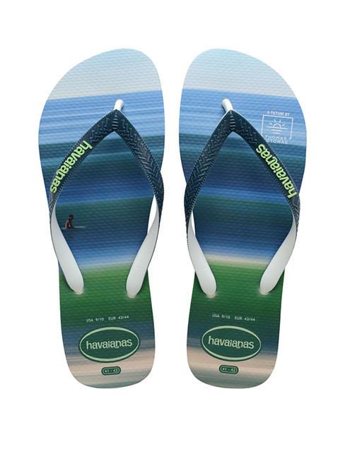 HAVAIANAS TOP SURF SESSIONS Rubber flip flops beige/atlantic blue - Men’s shoes