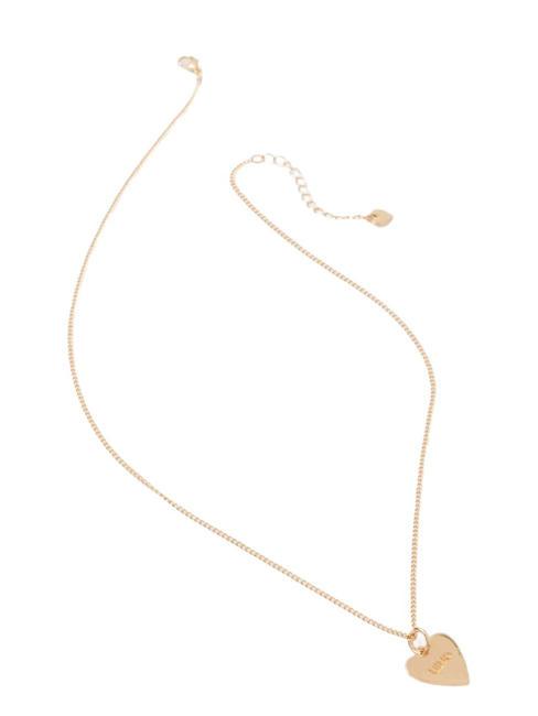 LIUJO HEART Necklace with charm gold rose - Necklaces