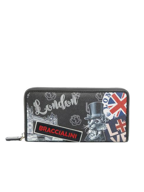 BRACCIALINI CARTOLINE LONDON Large zip around wallet multi - Women’s Wallets