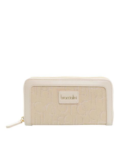 BRACCIALINI FONT Large zip around wallet beige - Women’s Wallets