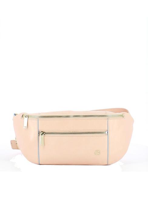 PIQUADRO BLUE SQUARE Leather belt bag ROSA - Hip pouches