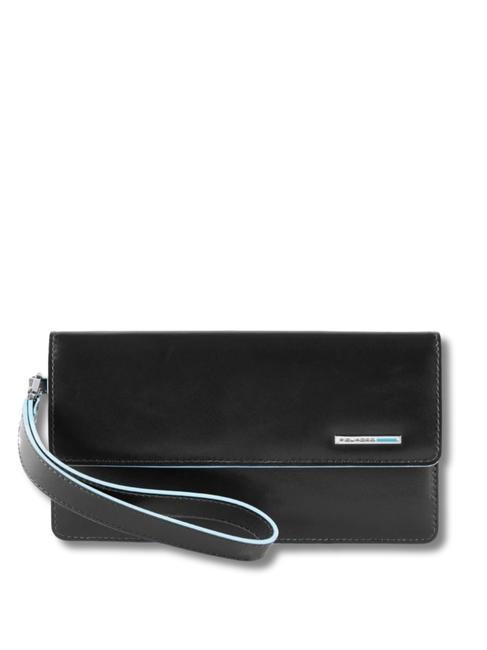 PIQUADRO BLUE SQUARE Leather wallet / smartphone holder Black - Men’s Wallets