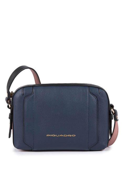 PIQUADRO CIRCLE Shoulder mini bag, in leather blue - Women’s Bags