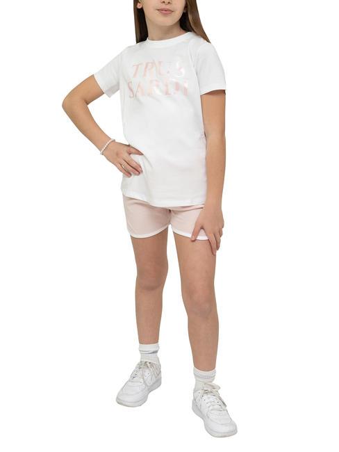 TRUSSARDI LIMEO Cotton t-shirt and Bermuda shorts set white/p.s. - Children's tracksuits