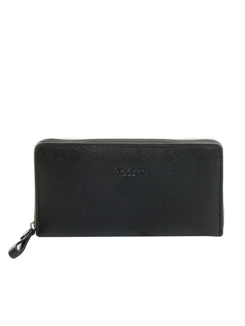 TOSCA BLU MAGNOLIA Large zip around leather wallet Black - Women’s Wallets
