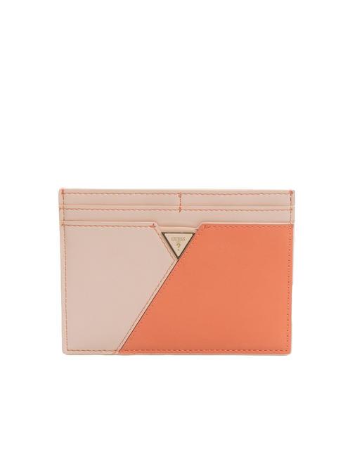 GUESS TRIANGLE LOGO Large flat card holder pinkmulti - Women’s Wallets