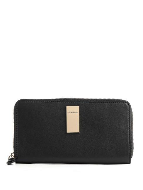 PIQUADRO DAFNE Zip around wallet Black - Over-the-shoulder Bags for Men