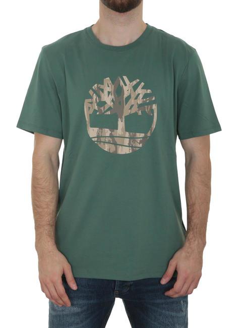 TIMBERLAND KENNEBEC RIVER TREE LOGO Cotton T-shirt sea pine - T-shirt