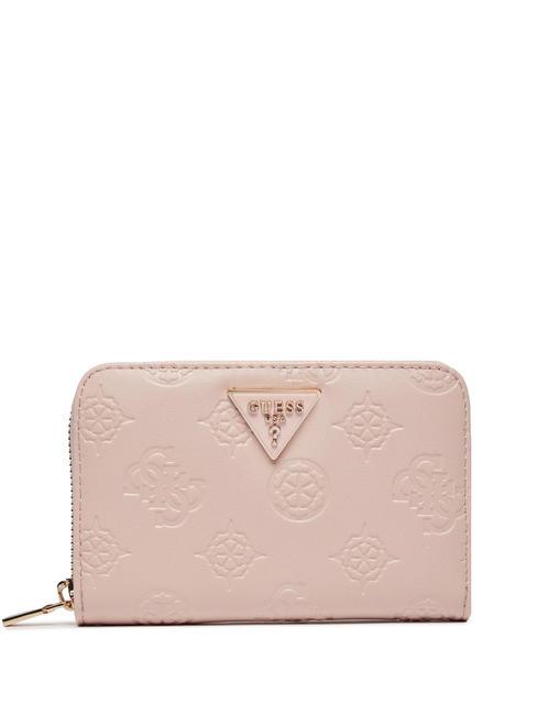 GUESS JENA Medium zip around wallet pale pink logo - Women’s Wallets