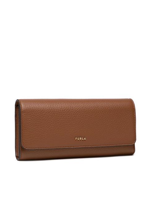 FURLA BABYLON Leather continental wallet cognac - Women’s Wallets