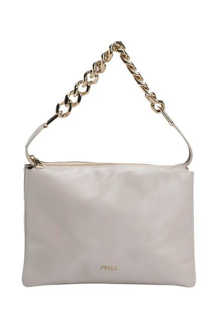 FURLA PIUMA Leather bag with chain handle pearl - Women’s Bags