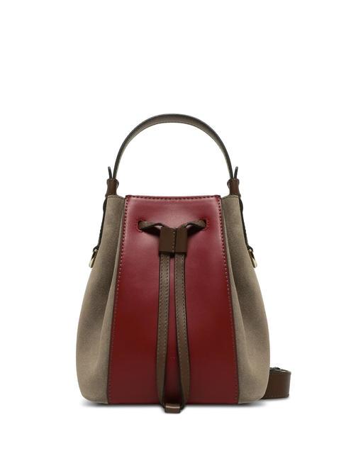 FURLA MIASTELLA Leather bucket bag with shoulder strap cherry d + pralines + dodo - Women’s Bags