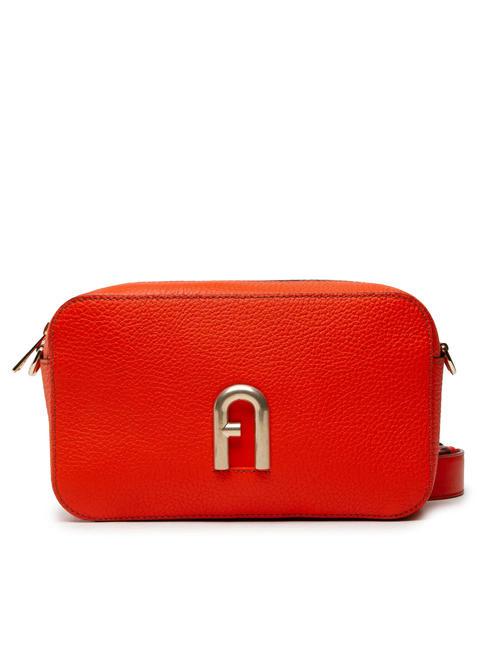 FURLA PRIMULA Shoulder bag, in leather tangerine - Women’s Bags