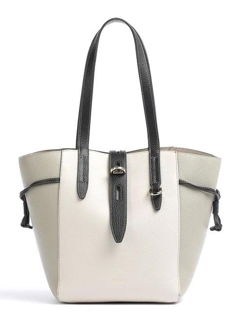 FURLA NET M Shopping Bag pearl e + marble c + black - Women’s Bags