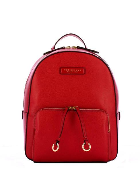 THE BRIDGE CARLOTTA  Leather backpack cherry / gold - Women’s Bags
